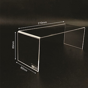 Kệ trưng bày mica 3 mặt uốn Enter TB111 200x80x80mm mica dày 2mm, Kệ livestream, Kệ mica chữ U trong suốt để đồ đa năng (20)
