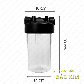 Mua Combo cốc  ly lọc BIGBLUE 10inch Yamato kèm tay mở ly | Ren nhựa | Ren 34 “1” | công suất lọc 1.5 -2m3/h | trong suốt – 2 gioăng chịu áp | Hàng chính hãng