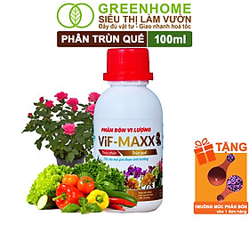 Phân Trùn Quế Greenhome, Lavamix, 100ml, Hữu Cơ Sinh Học, Thuỷ Phân Đậm Đặc, Bón Rau, Hoa, Kiểng