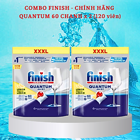 combo 2 túi viên rửa bát finish quantum max 60 viên (2x60tabs=120 viên)