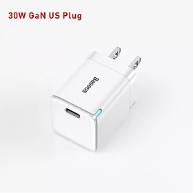 Củ Sạc Nhanh Type C Baseus Gan 3 Fast Charger 30w PD3.0 QC3.0 Cho Điện Thoại - Hàng Chính Hãng