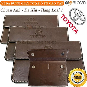 Ví đựng giấy tờ xe ô tô Toyota Da Cao Cấp, Ví da đựng giấy tờ xe ô tô