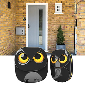 Wireless Driveway Security Alarm  Devices Multipurpose Cute Easy to Install Motion Sensor and  Owl Shape for Outside Garage