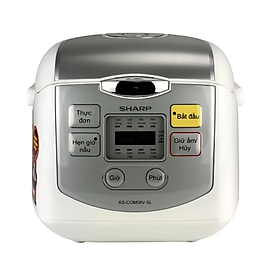 Hình ảnh Nồi Cơm Điện Tử Sharp KS-COM08V-SL (0.72 Lít) – Hàng Chính Hãng