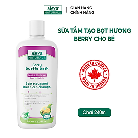 Sữa tắm tạo bọt dưỡng ẩm và làm mềm da cho bé hương berry Aleva Naturals (chai 240ml)