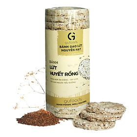 Bánh ăn kiêng, tập GYM gạo lứt GUfoods - có 3 lựa chọn yến mạch, huyết rồng, tím than (165g)
