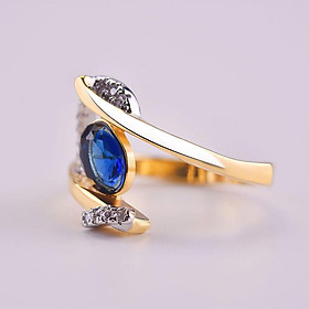 Nhẫn nữ đính đá xanh biển