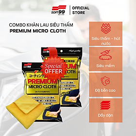 Khăn lau xe cao cấp siêu hút nước, siêu bền Premium Micro Cloth C-157 Soft99 Nhật Bản