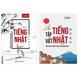 Combo 2 Cuốn Tập Viết Tiếng Nhật Hiragana, Katakana (tặng kèm bookmark)