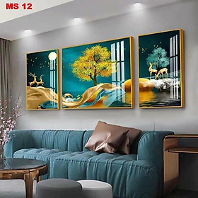 tranh phòng khách _tranh tráng gương cao cấp Giá Xưởng 30x60x2 60x60x1