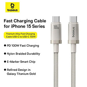 Mua Cáp Sạc Nhanh C to C Baseus Titanium Alloy 100W (480Mbps) hàng chính hãng