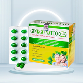 Viên uống Ginkgo Nato,hộp 100v- tăng cường tuần hoàn não,Hoạt huyết Kingphar