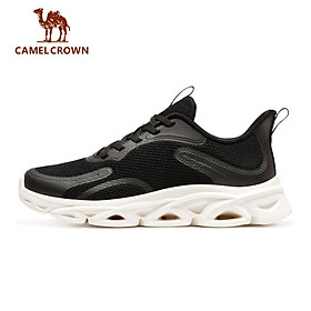 Giày thể thao nữ CAMEL CROWN của phụ nữ 2022 mùa hè lưới mới thoáng khí đệm giày chạy bộ nhẹ - Black - EU35