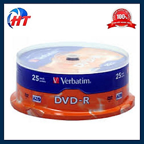 Đĩa dvd trắng Đĩa trắng DVD Verbatim bánh xe 1 lốc 25 cái - HT - HÀNG CHÍNH HÃNG