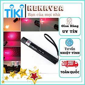 Đèn pin chiếu tia laser 303 (Kèm hộp+pin+sạc) - Hàng chính hãng