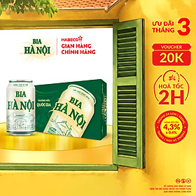Bia Hà Nội Nhãn Xanh - Thùng 24 lon 330ml 