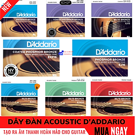 Mua Dây Đàn Guitar Acoustic D Addario  EPX 26  EJ 13  EJ 16  EZ 910  EZ 920   EZ 930 Custom Light 1152 80/20Bronze