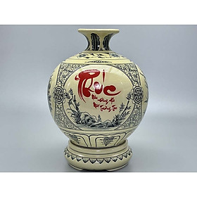 Mua Bình Hút Lộc Tứ Cảnh Chữ Phúc Gốm Chu Đậu Truyền Thống