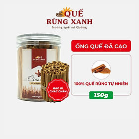 Quế ống điếu đã cạo nguyên chất 100% làm thơm phòng, đuổi muỗi, chống hôi miệng, ngăn ngừa các bệnh về tim 150g/hộp Quế Rừng Xanh - CHÍNH HÃNG