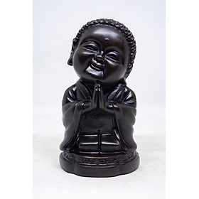 Tượng Phật A Di Đà đứng nghiêng đầu chắp tay bằng đá