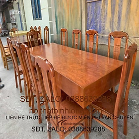 Mua Bộ Bàn Ăn 10 Ghế Thọ Tròn Gỗ Hương Đá