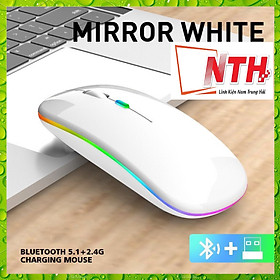 Chuột bluetooth và Wireless NTH02 trắng-hàng chính hãng 