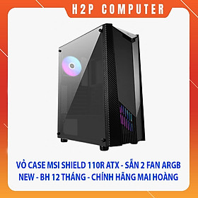 Vỏ Case MSI Shield 110R - ATX - Sẵn 2 Fan ARGB- Hàng Chính Hãng