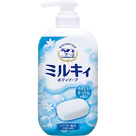 Sữa tắm hương hoa cỏ milk body soap cow 550ml - 4901525006286
