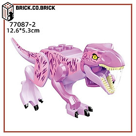 Xếp hình Lắp Ráp Khủng Long Ăn Cỏ Bạo chúa Dinosaur Jurrasic World Màu Pastel 77087 MẪU MỚI