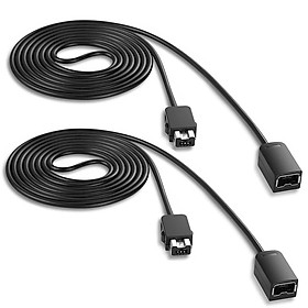 2Pcs 10Ft Controller Extension Cable For Super Nintend Snes&Nes Classic Edition - Black