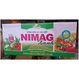 PHÂN BÓN LÁ CAO CẤP NIMAG XANH - Hộp 20 gói 50g/gói