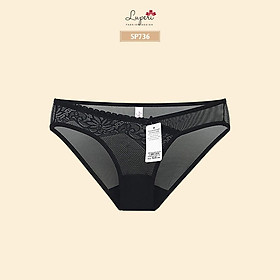 Quần Lót Nữ Ren Họa Tiết Nổi Phối Lưới Cạp Vừa LUPERI LU3QL736 Dáng Bikini Mềm Mịn Co Giãn Không Lằn Mông Khử Mùi