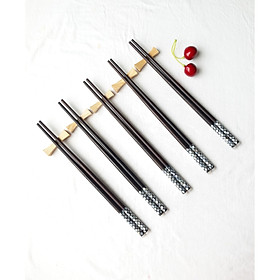 Mua Đũa gỗ trắc khảm trai xếp hình thoi - Bộ 5 đôi