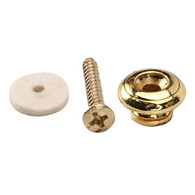 1pc Gold Mushroom Head Guitar Strap Button Music Instrument Accessories
