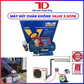 Mua MÁY HÚT CHÂN KHÔNG VALUE 3.5 CFM V-I140SV MẪU MỚI KÈM ĐỒNG HỒ HIỂN THỊ BÁO ÁP VÀ RỜ LE NGẮT TỰ ĐỘNG