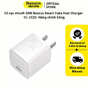 Hình ảnh Củ sạc nhanh 20W Baseus Smart Cube Fast Charger 1C- CCZC- Hàng chính hãng