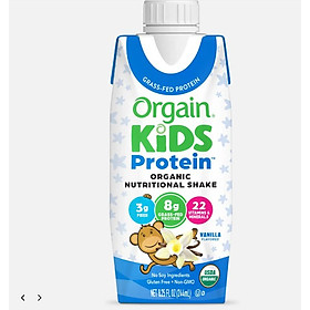 Sữa dinh dưỡng hữu cơ Orgain Kids Protein - Sữa khỉ orgain kid protein chính hãng Mỹ hộp 244ml Vanilla