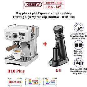 Mua Máy pha cà phê Espresso chuyên nghiệp HiBREW H10 Plus Thương hiệu cao cấp Mỹ 1230W  Áp suất 20 Bar - Hàng Nhập Khẩu (Bảo Hành 12 Tháng)