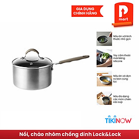 Nồi Sâu Lòng Lock&Lock Handycook Có Tay Cầm Và Nắp Đậy 14cm LHD1141 - Màu Xám