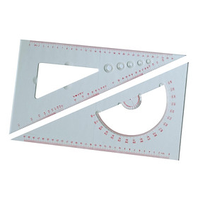 Triangle Ruler Portable Professional Protractor for Teacher Artists Teaching