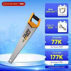Cưa cầm tay Tolsen bản lớn, thép carbon cao cấp, dụng cụ mộc chuyên nghiệp - Hoa Sen Home - Hàng chính hãng