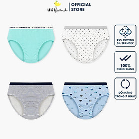 Set 4 quần chip tam giác cotton spandex cho bé trai Unifriend Hàn Quốc