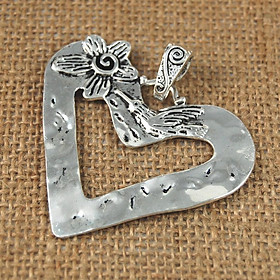 4pcs Tibetan Silver Heart Dangle Pendants Charms Jewelry Bracelet Gift DIY