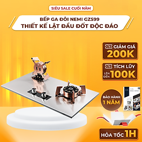 Mua Bếp Đôi GZ599 Thiết Kế Lật Đầu Đốt Vệ Sinh Dễ Dàng  Tích Hợp Chế Độ Hẹn Giờ  Bếp Ga Có 10 Đầu Đốt Mạ Đồng