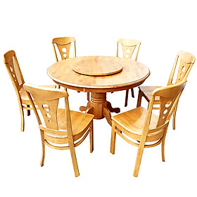 Mua Bộ Bàn Ghế Ăn Mặt Bàn Tròn Kết Hợp Mâm Xoay Tiện Ích  Đường Kính 120cm 6 Ghế Ngồi