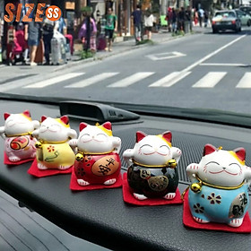 Bộ tượng 5 chú mèo may mắn - size nhỏ