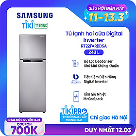 Tủ lạnh Samsung Inverter 234 lít RT22FARBDSA