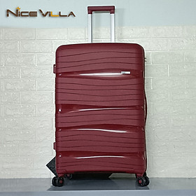 Vali NiceVilla Nhựa Dẻo PP Chống Sốc Chống Va Đập Size 20inch & 24inch & 28inch - ĐỎ-RED - 28 inch