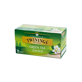 Trà túi lọc TWININGS OF LONDON Jasmine Green Tea - Trà xanh Hoa Nhài (Hộp 25 gói x 2g)