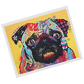 1 Panel Canvas Oil Painting Wall Art Decor Artwork Hanging Poster - Pug Dog